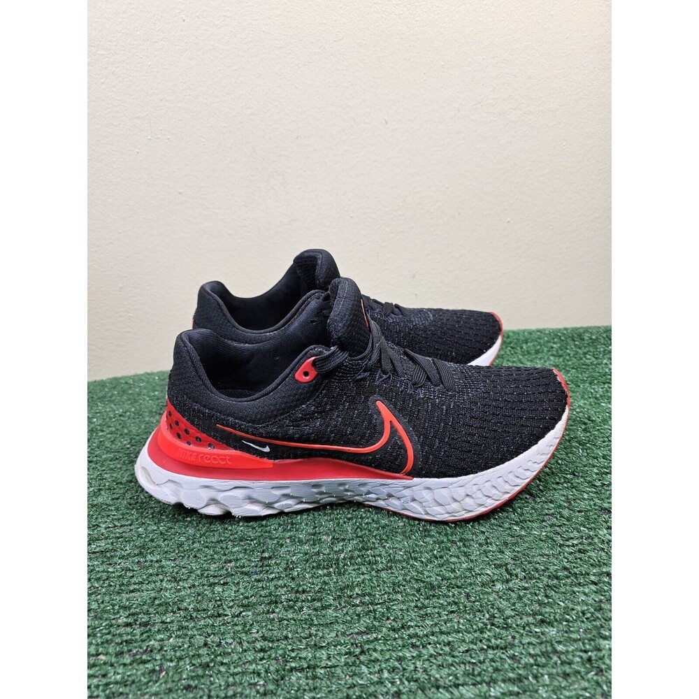 Nike React Infinity Run Flyknit 3 Womens Running Shoes Black Red Size 9 - Picture 1 of 13